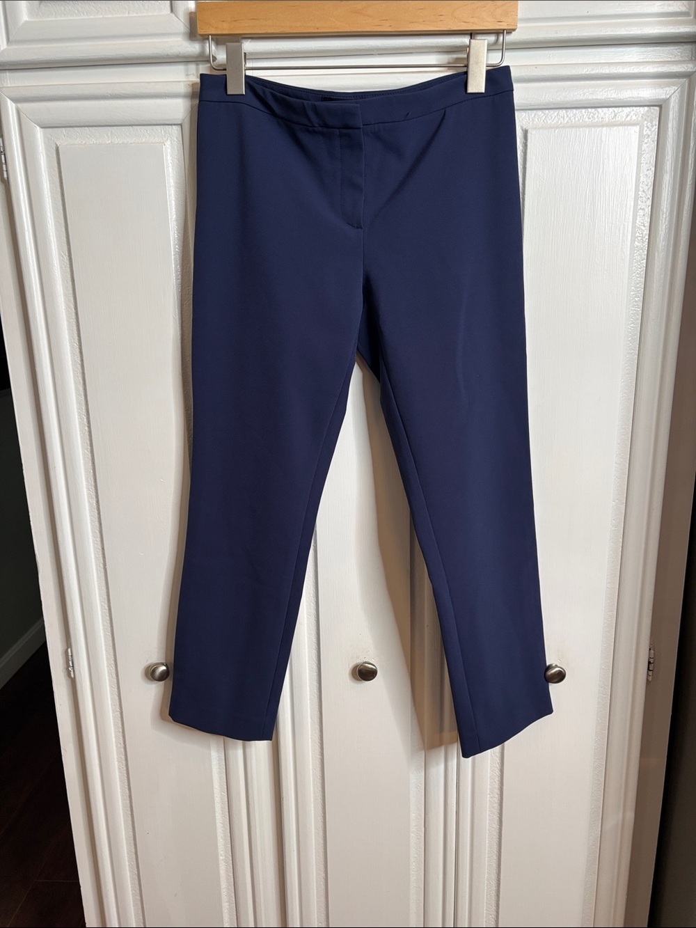 Theory Navy Cropped Stretch Ankle Pants sz 2